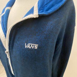 VANS two tone blue sweatshirt jacket size M